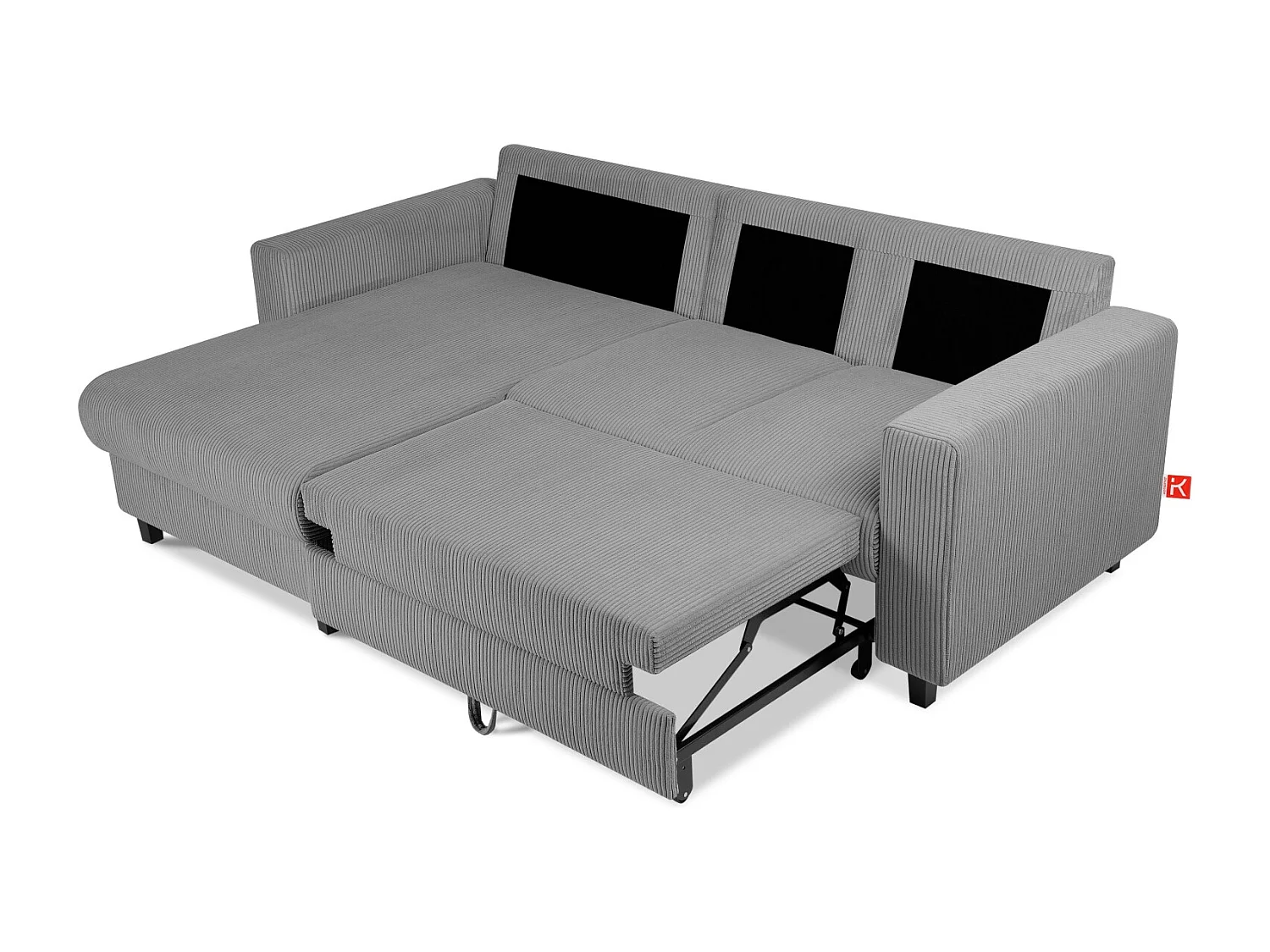 Ecksofa links - 3-Sitzer - EGRET - Dunkelgrau