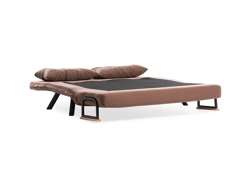 Canapé lit 2 places convertible en tissu avec pieds en métal L133 cm - SANDO