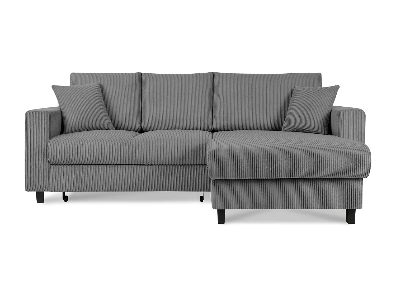 Ecksofa rechts - 3-Sitzer - EGRET - Dunkelgrau