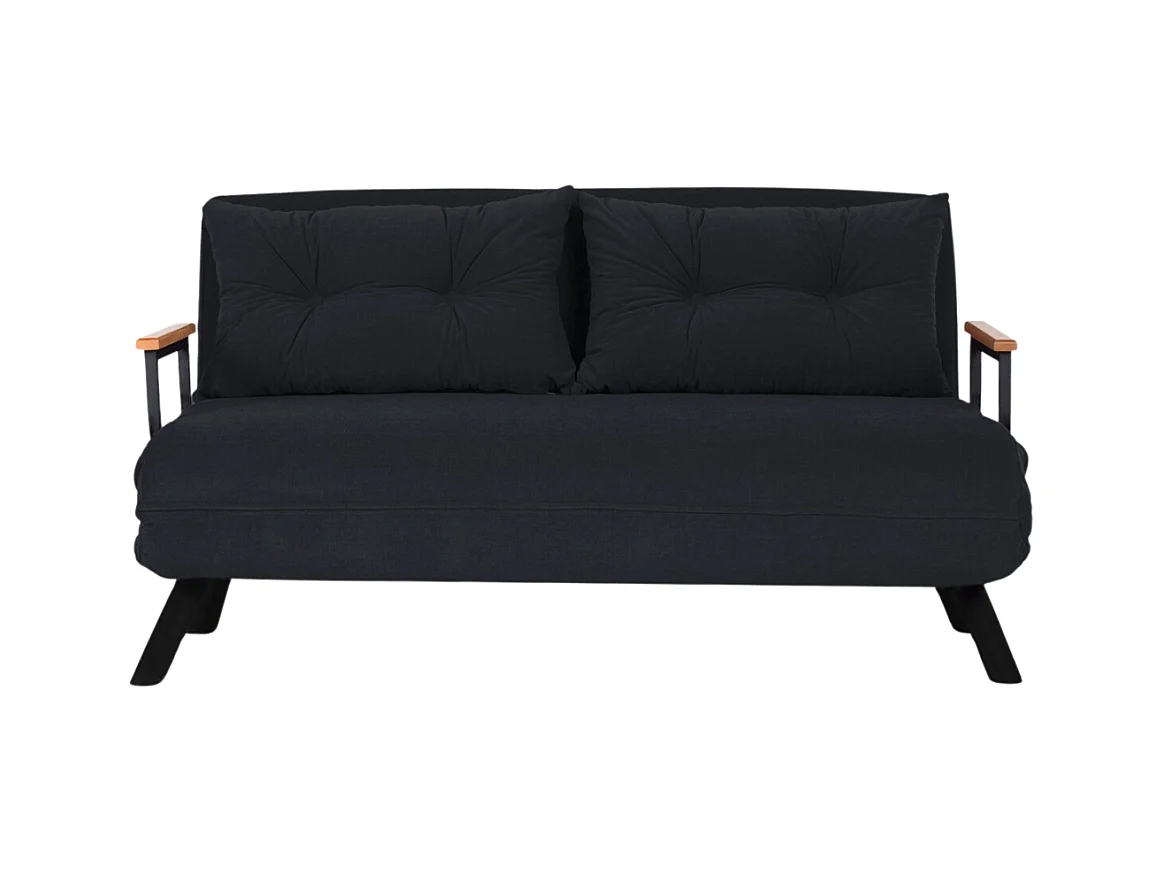 Canapé lit 2 places convertible en tissu avec pieds en métal L133 cm - SANDO