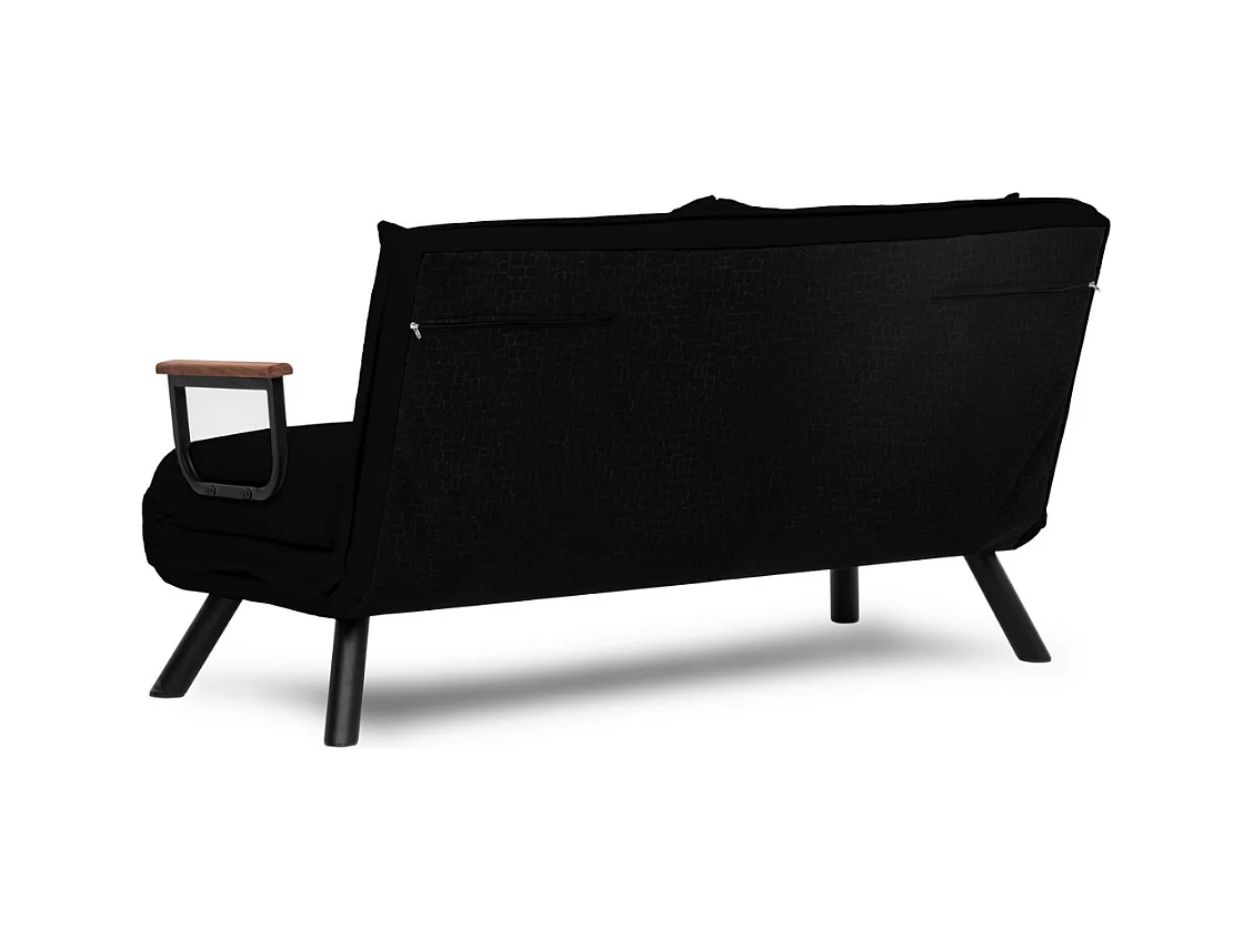Canapé lit 2 places convertible en tissu avec pieds en métal L133 cm - SANDO
