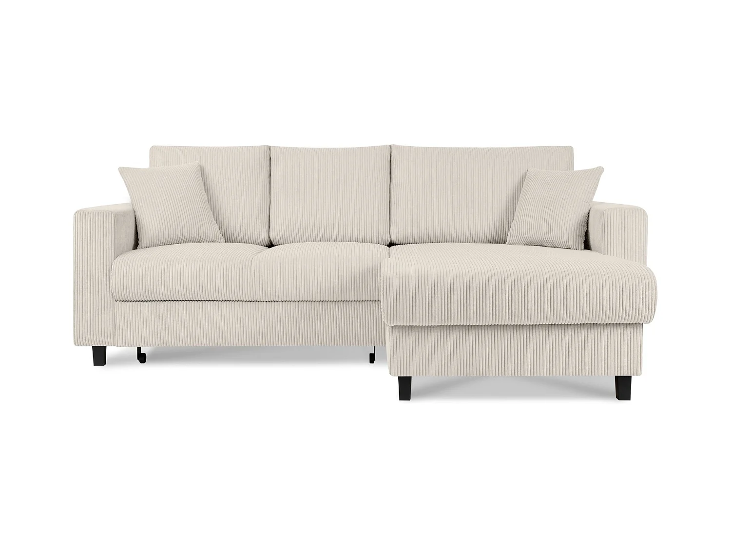 Ecksofa rechts - 3-Sitzer - EGRET - Creme