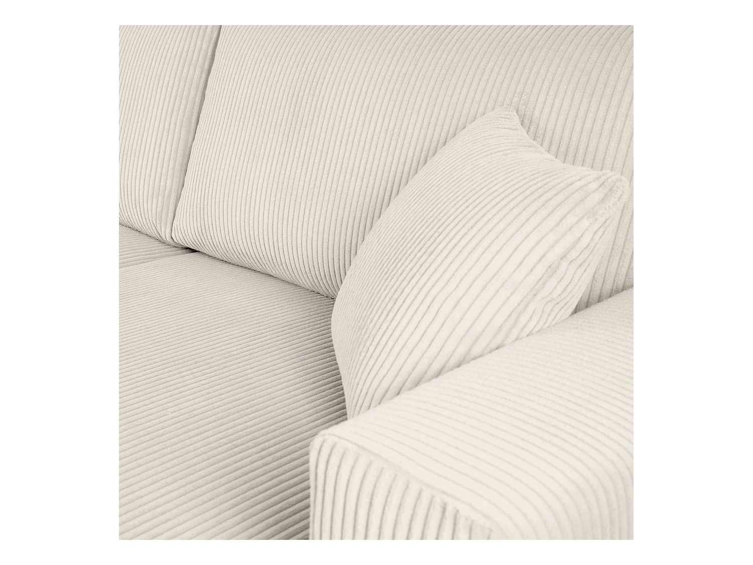 Ecksofa rechts - 3-Sitzer - EGRET - Creme