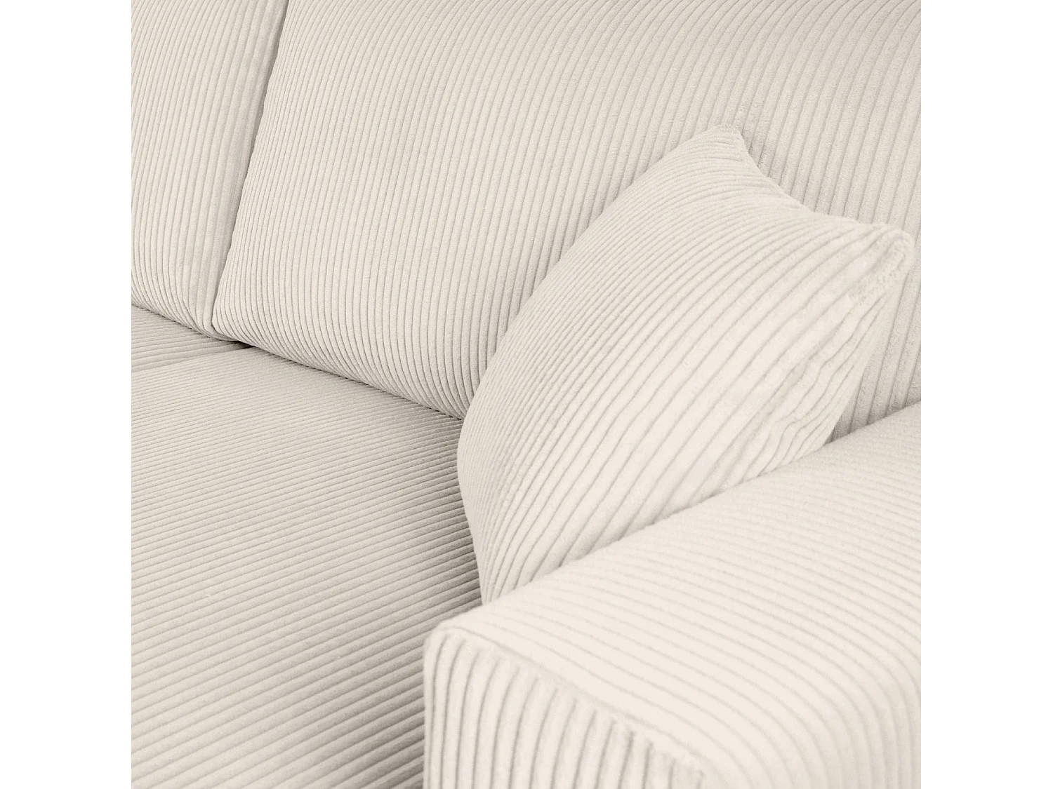 Ecksofa rechts - 3-Sitzer - EGRET - Creme