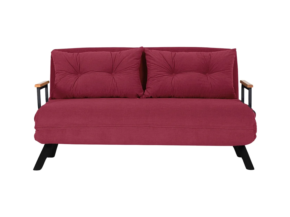 Canapé lit 2 places convertible en tissu avec pieds en métal L133 cm - SANDO