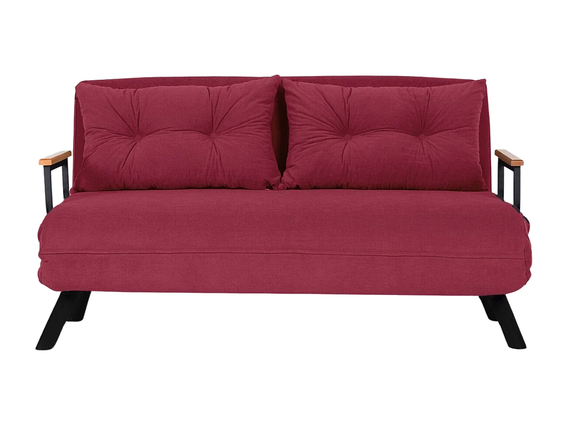 Canapé lit 2 places convertible en tissu avec pieds en métal L133 cm - SANDO