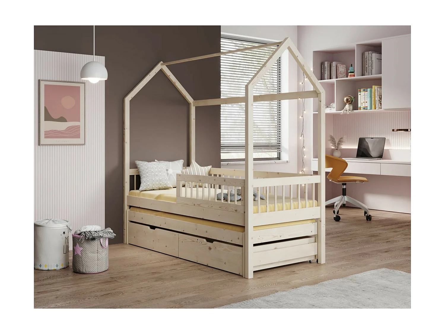 Lit Andes (80x180)/matelas inclus/Marron