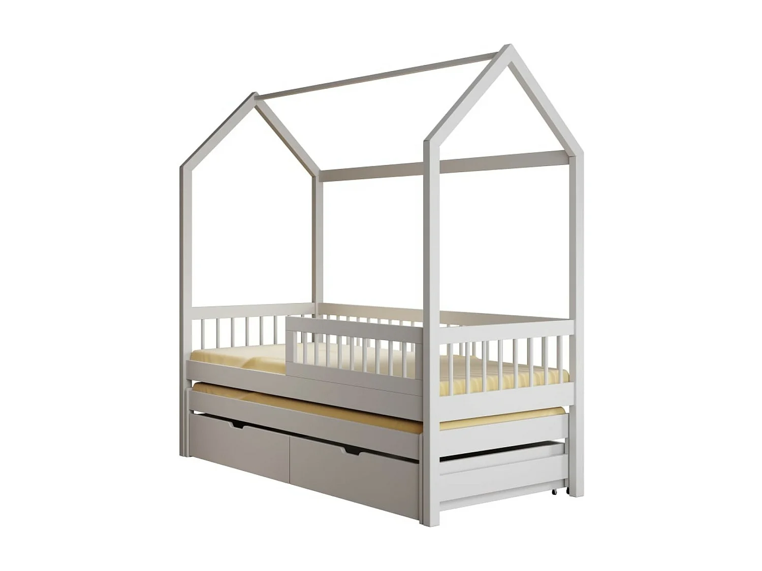 Bett Andes (80x180)/Matratze inklusive/Hellbraun