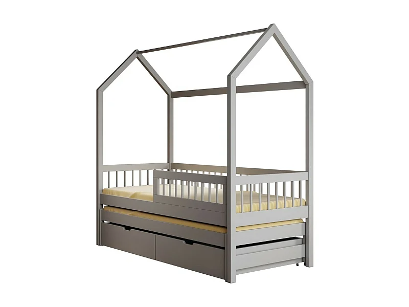 Lit Andes (80x180)/matelas inclus/grise