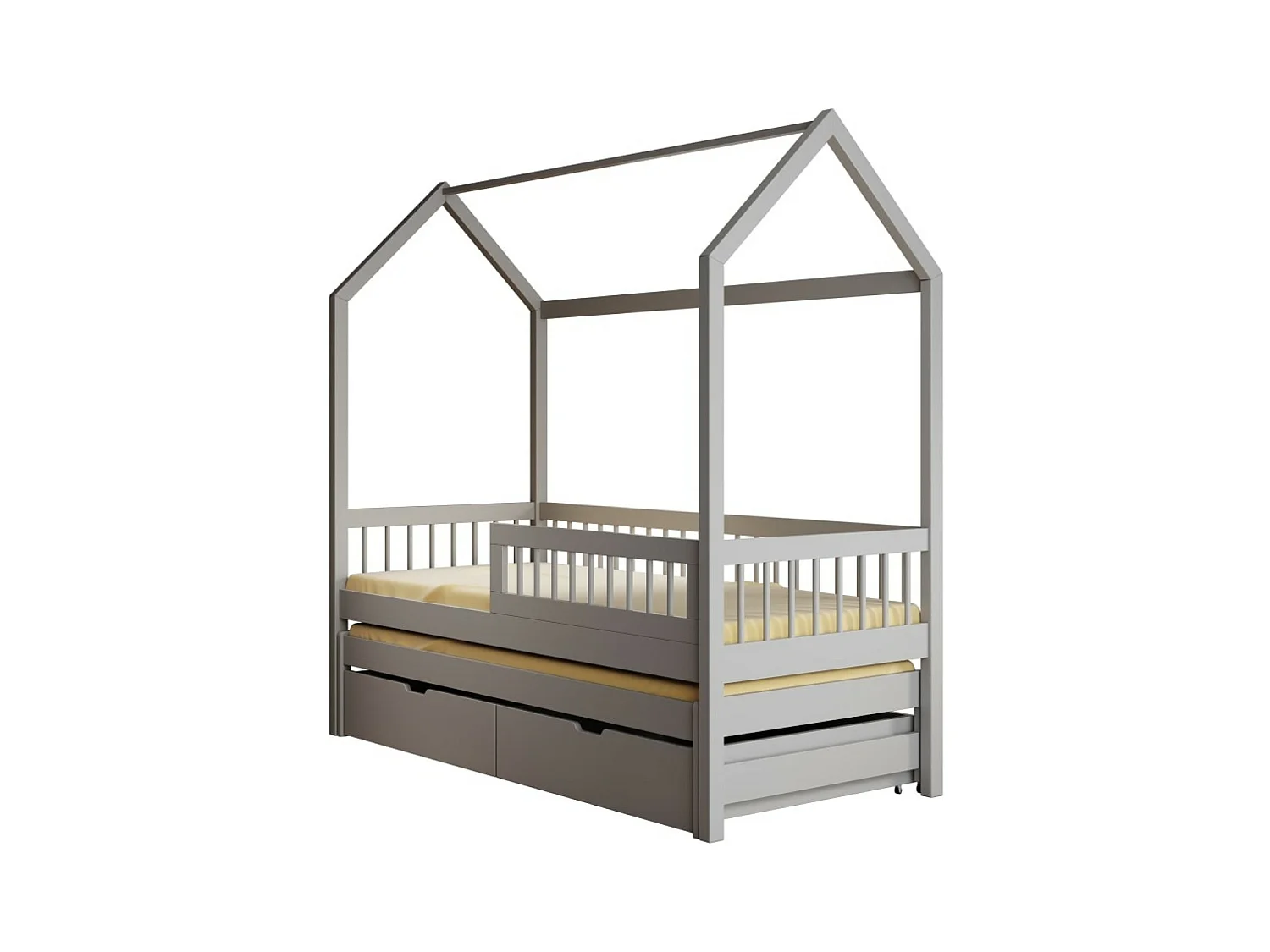 Lit Andes (80x180)/matelas inclus/grise