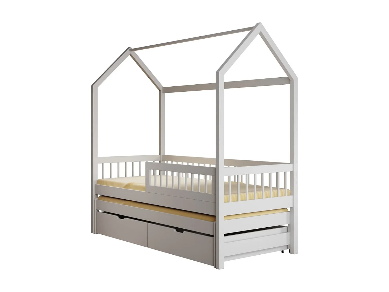 Bett Andes (80x180)/Matratze inklusive/Weiss