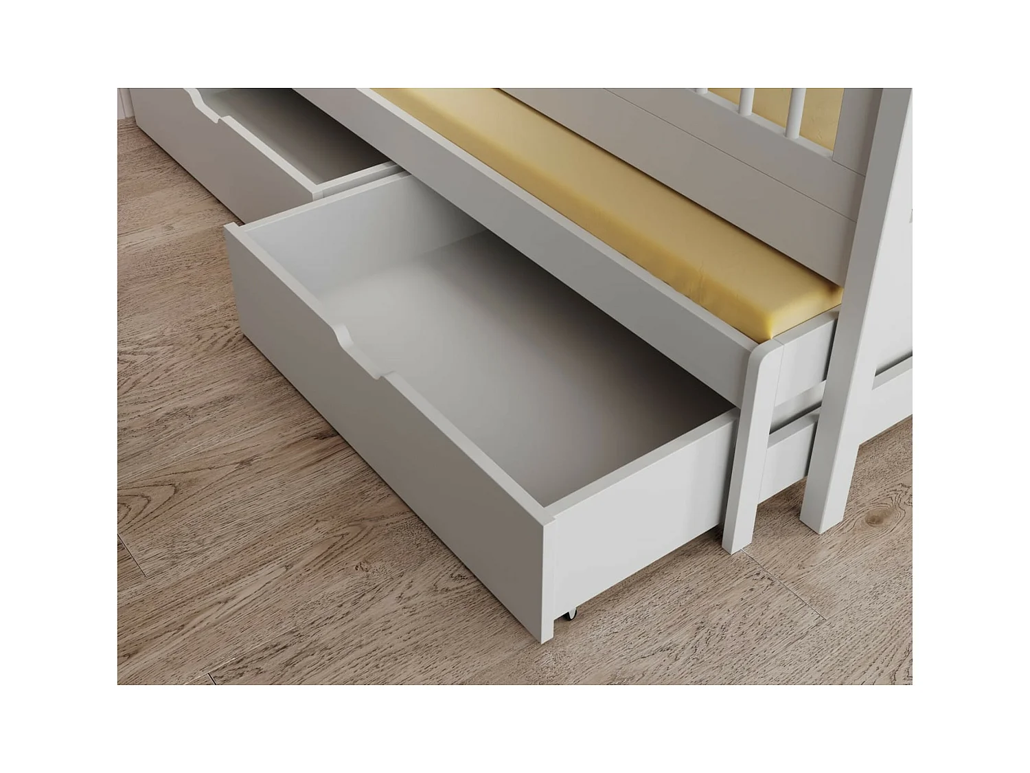 Letto Andes (90x200)/materasso incluso/grigio