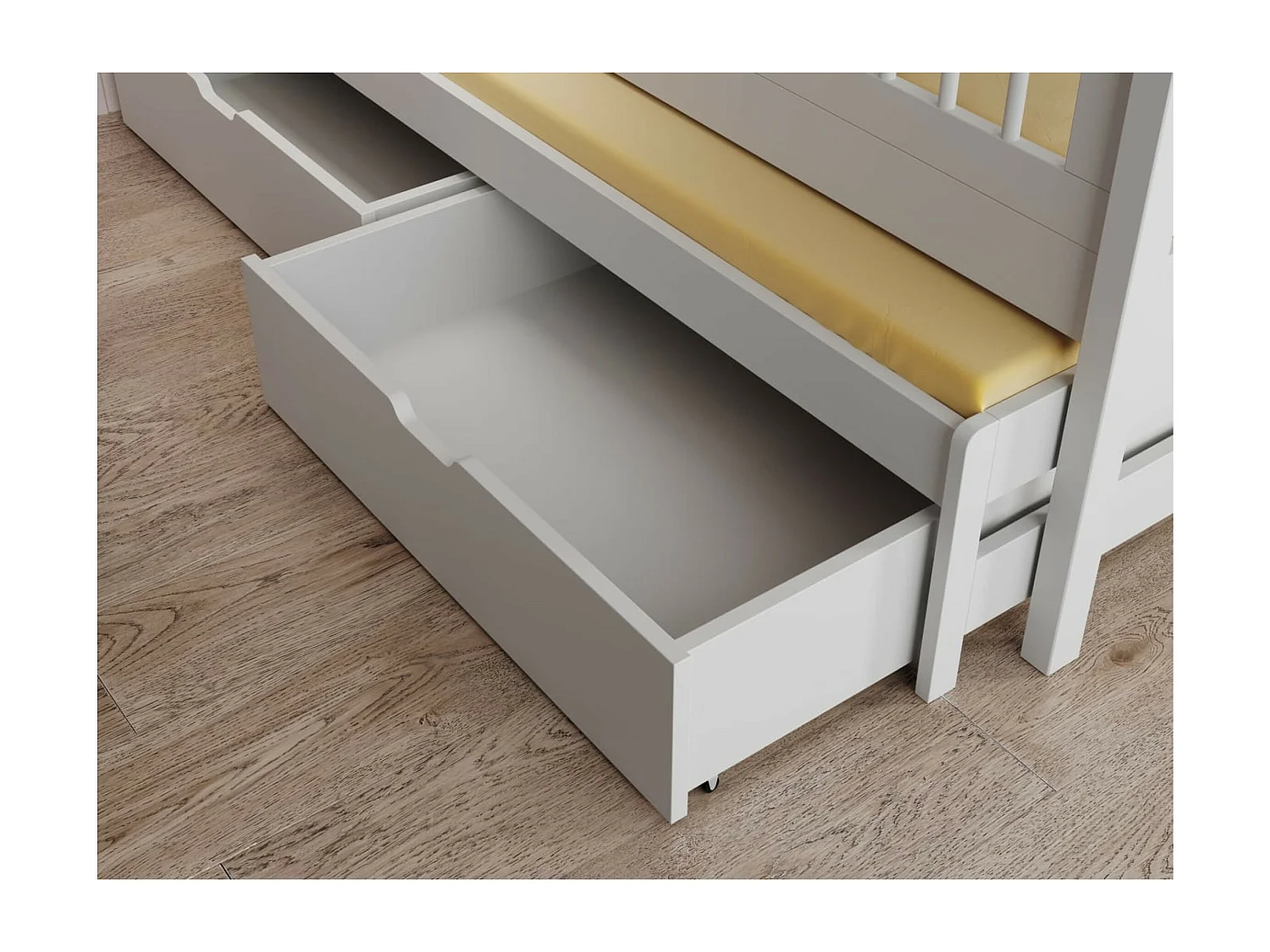 Letto Andes (90x200)/materasso incluso/grigio