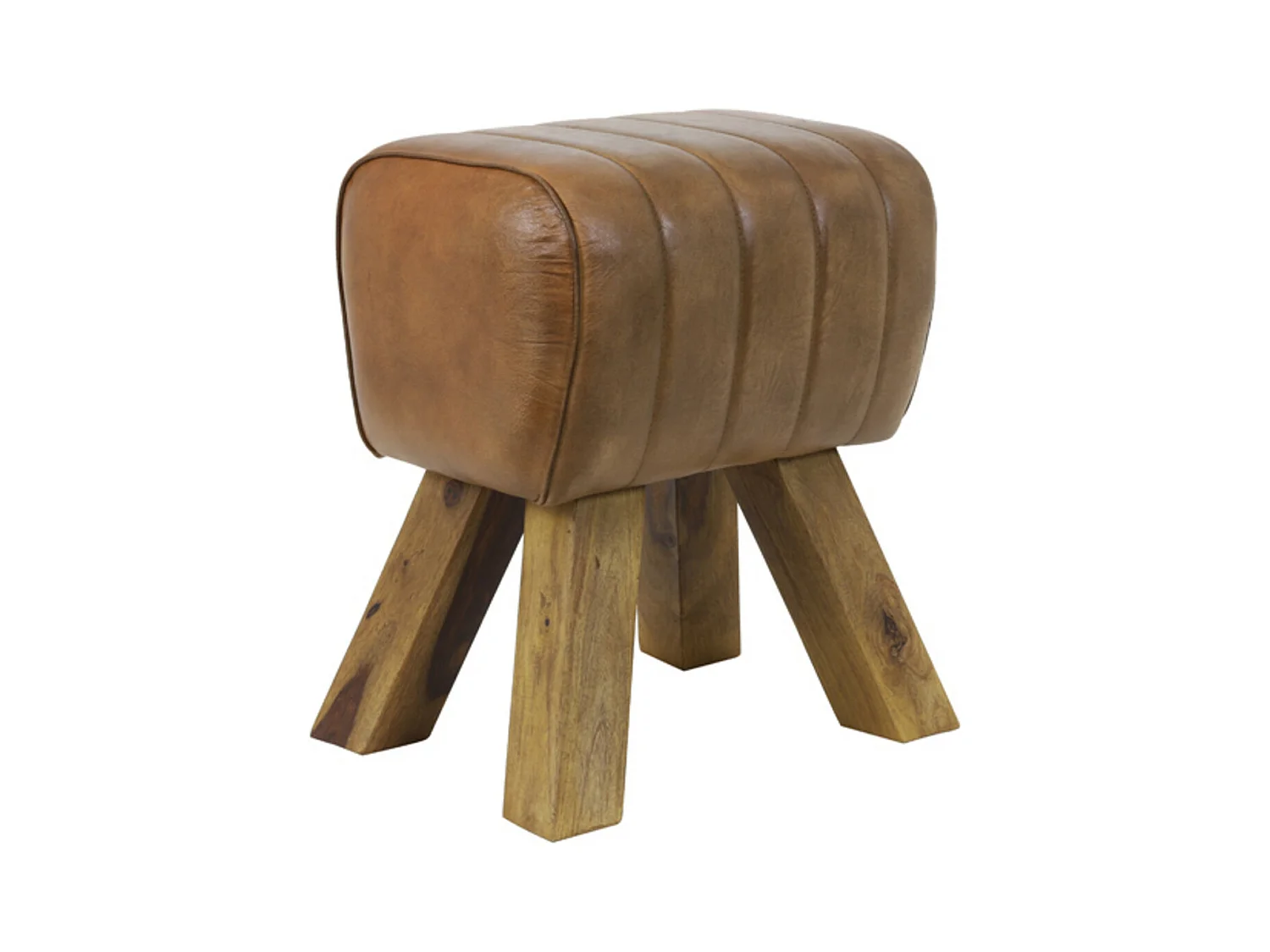 Tabouret RAMY - 40x31x46cm - Marron