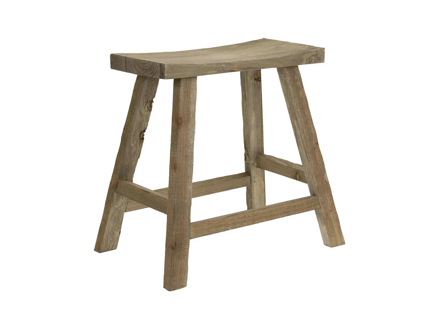 Tabouret SANZA - 47x24x50cm - Marron