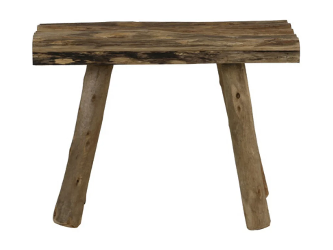 Tabouret CEDRO - 50x31x37cm - Marron