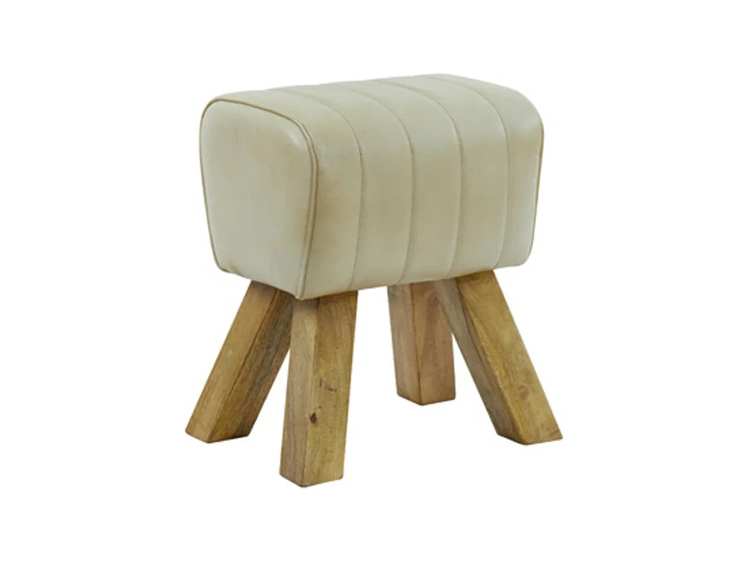 Tabouret RAMY - 40x31x46cm - Marron
