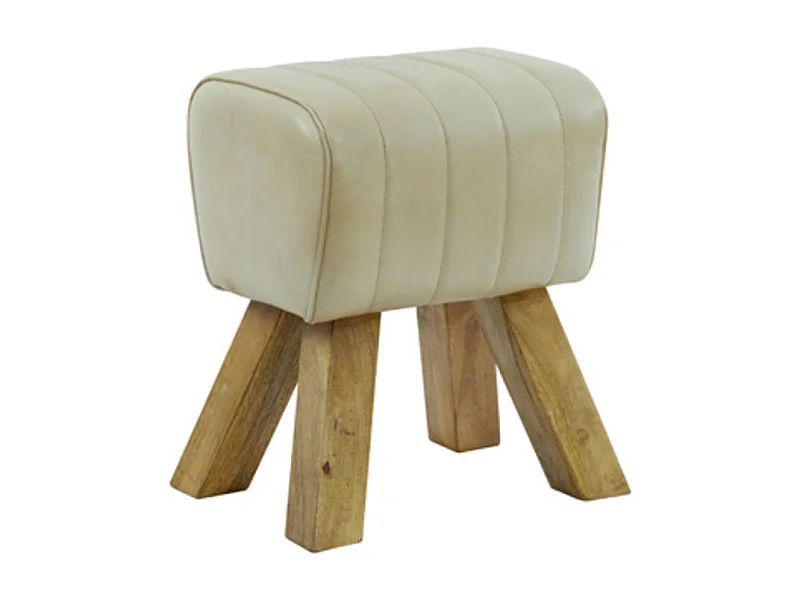 Tabouret RAMY - 40x31x46cm - Marron
