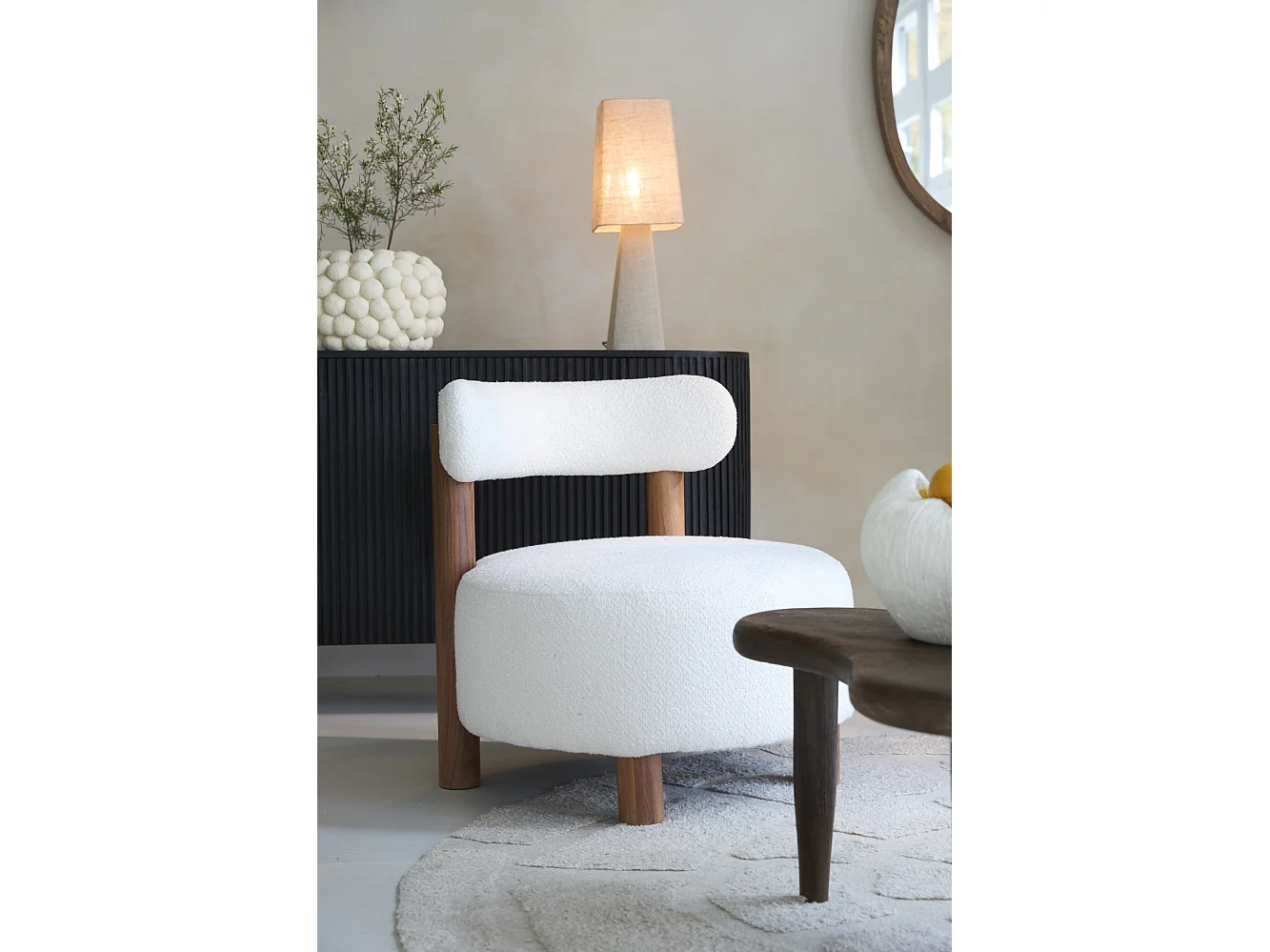 Chaise FERENTINO - Ø74x74cm - Marron