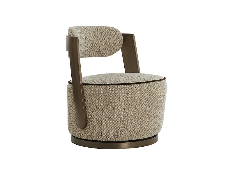 Chaise KEMENA - 65x68x77cm - Marron