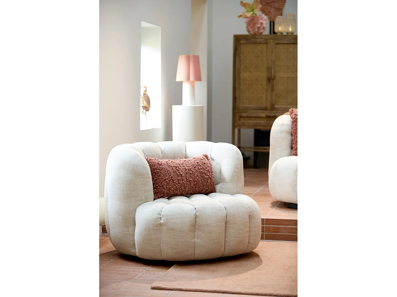 Chaise AMARA - 100x98x72cm - Blanc