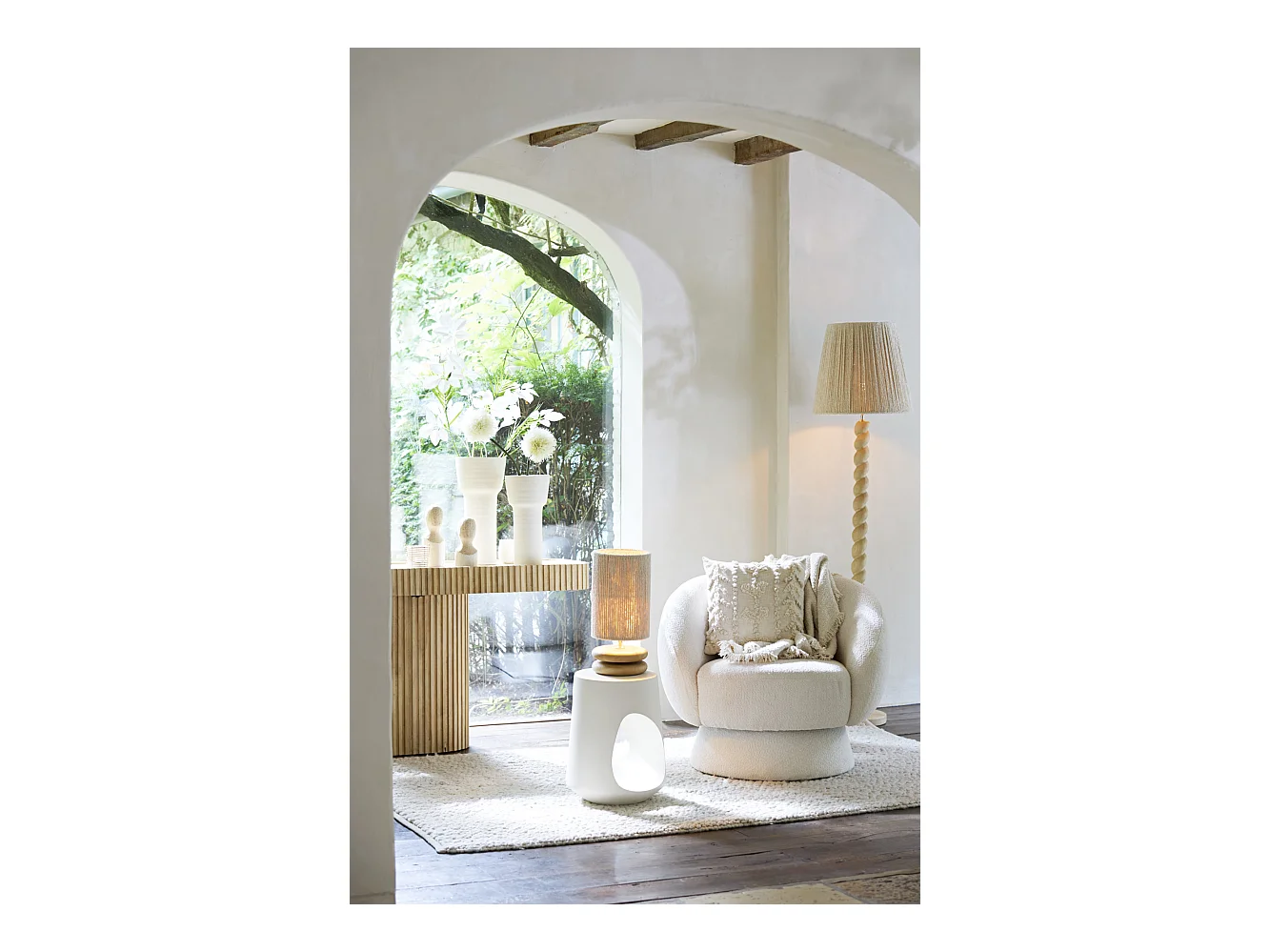 Chaise AVORIA - 92x82x77cm - Blanc