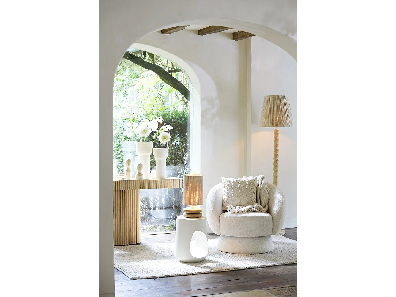 Chaise AVORIA - 92x82x77cm - Blanc