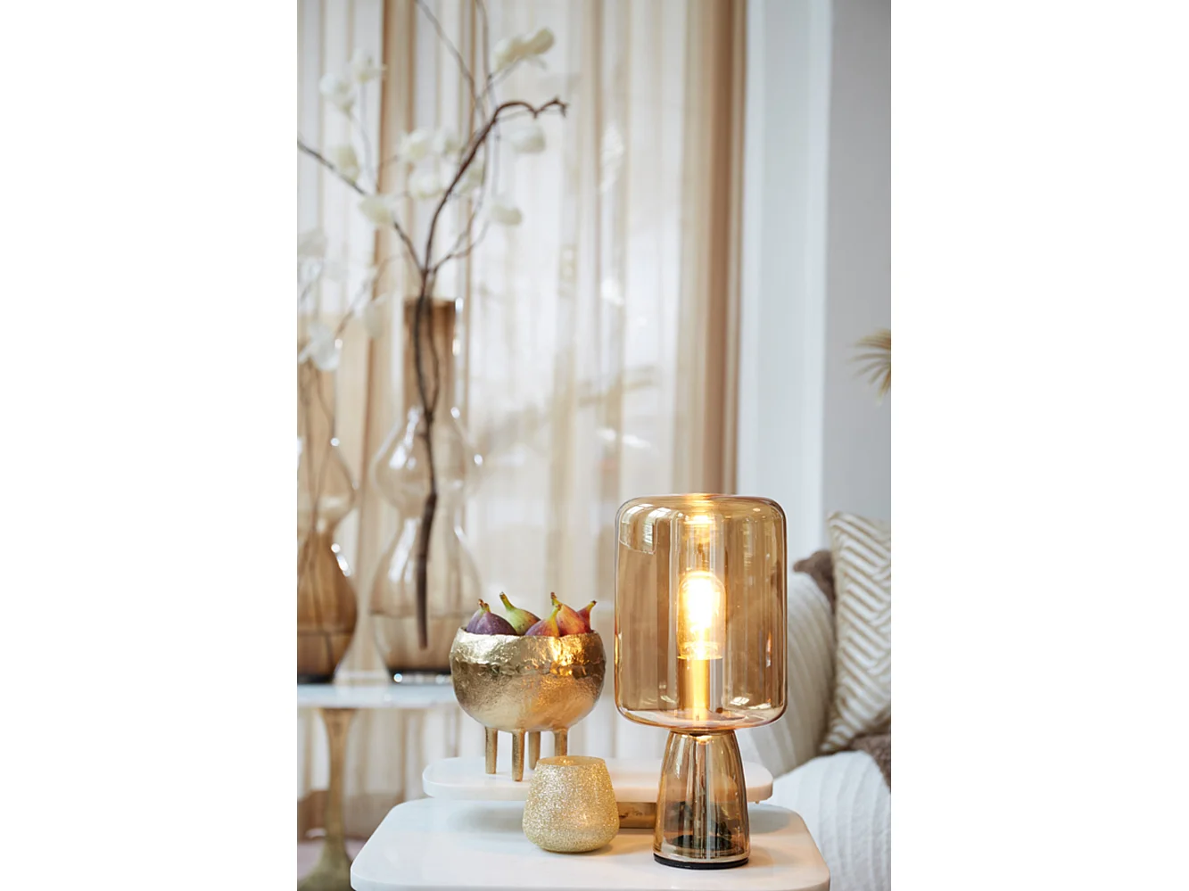 Schaal LABADE - 36x16.5x5cm - Wit