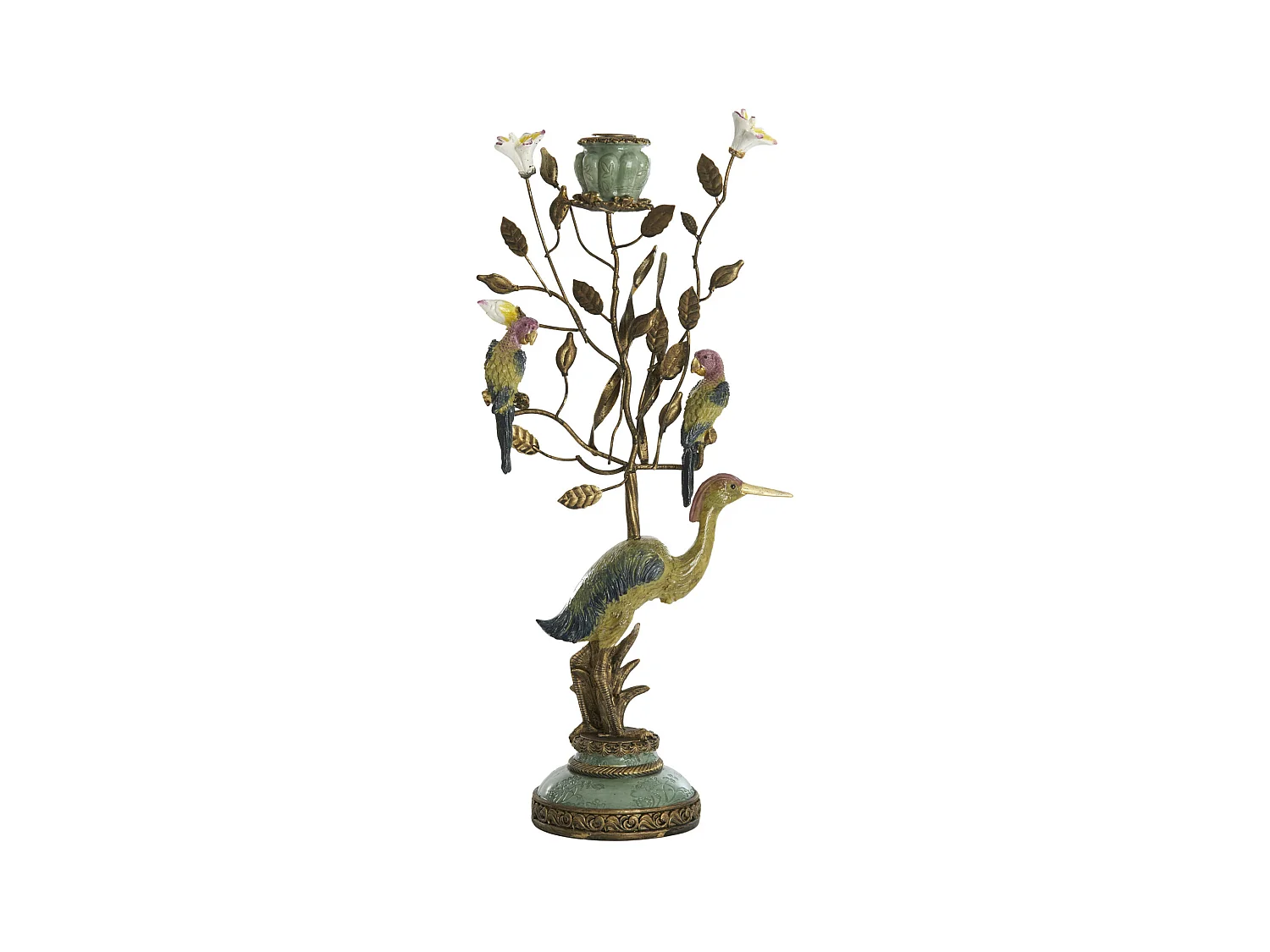 Bougeoir HERON - 22x11x44cm - Jaune