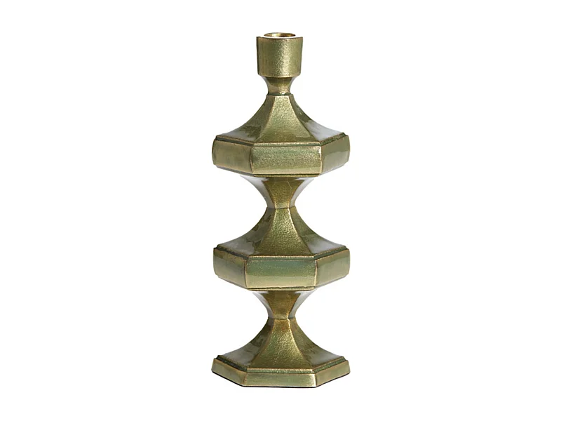 Bougeoir WAMBIRI - 10x9x25cm - Vert