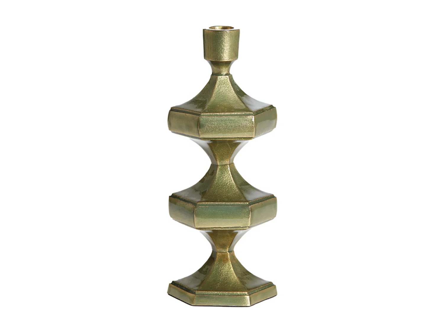 Bougeoir WAMBIRI - 10x9x25cm - Vert