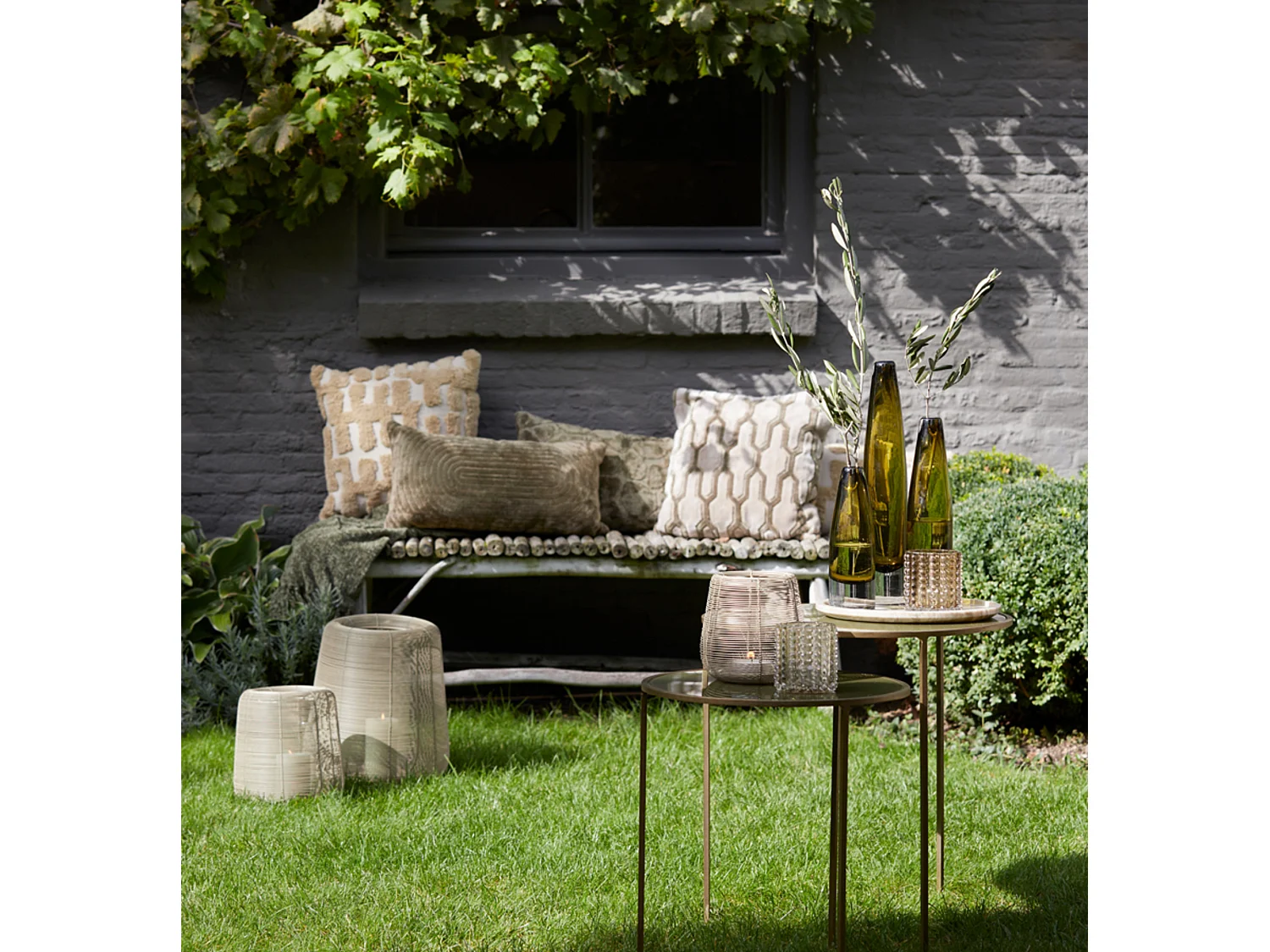 Lanterne ADETA - Ø28x29cm - Marron