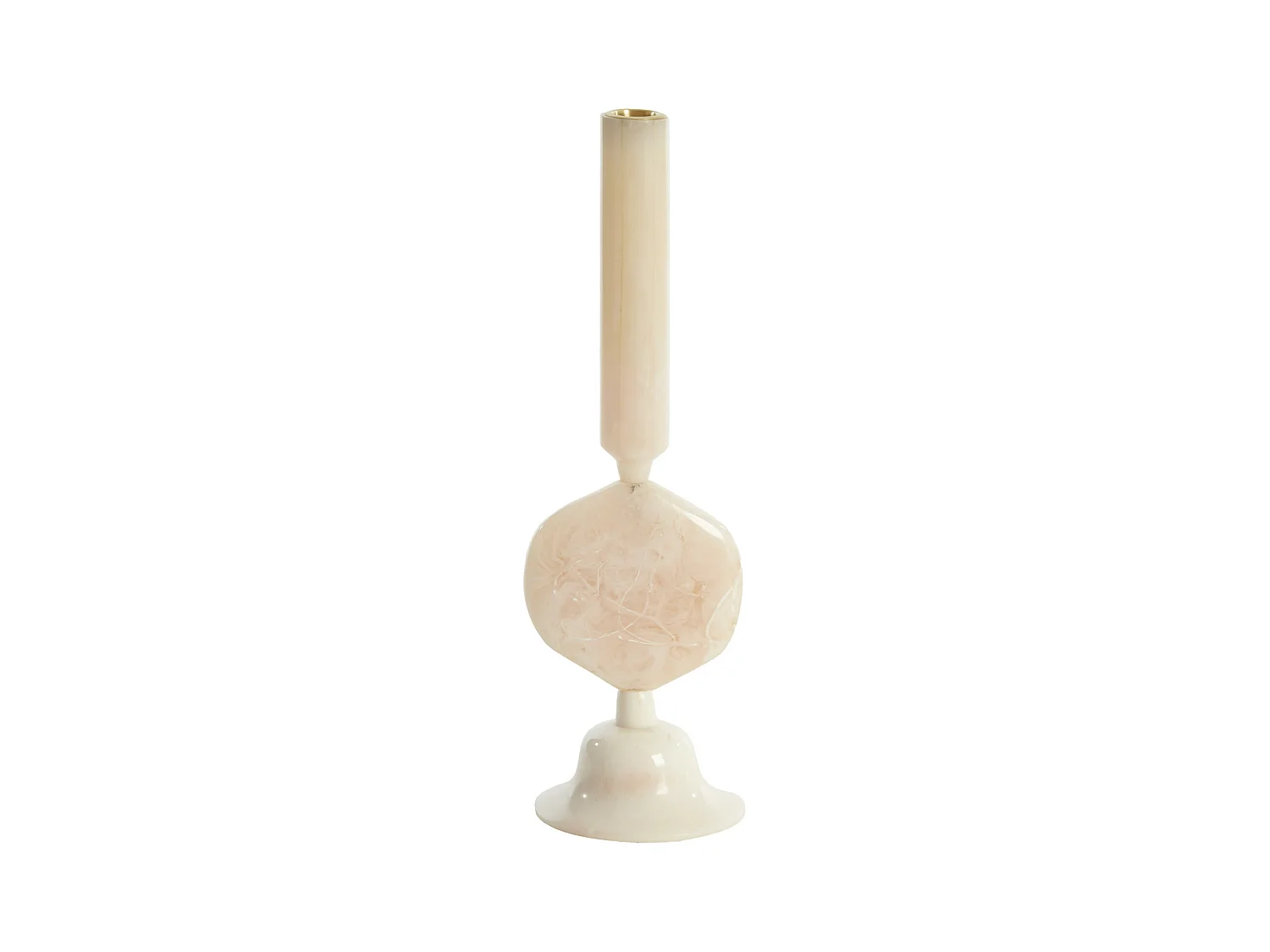 Bougeoir KUMOPA - Ø10x36cm - Blanc