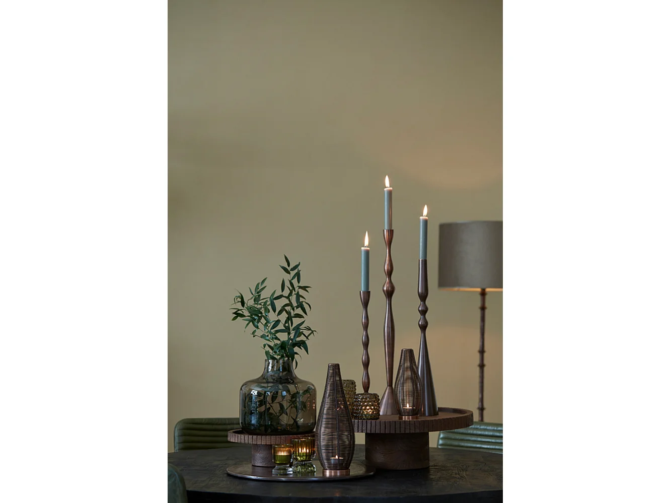 Bougeoir PALONA - Ø9x50cm - Bronze