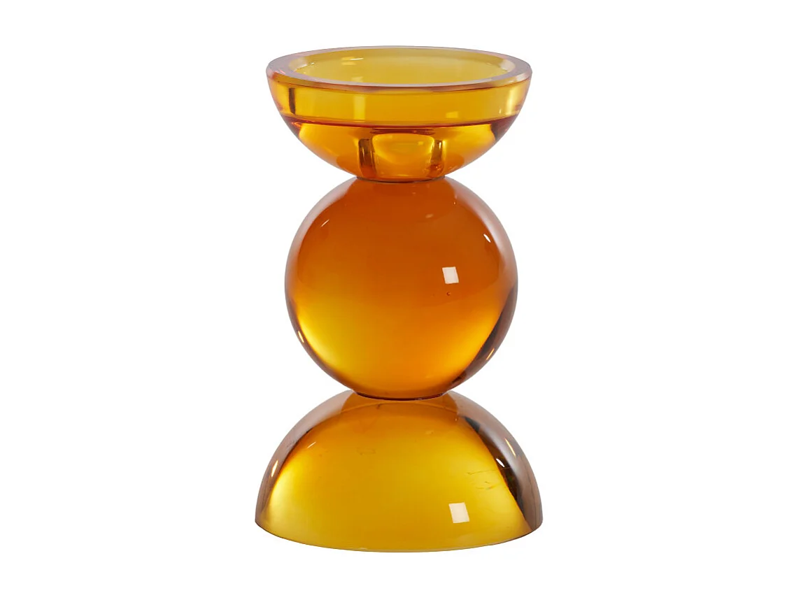 Bougeoir I TINGA - Ø9,5x15,5cm - Orange