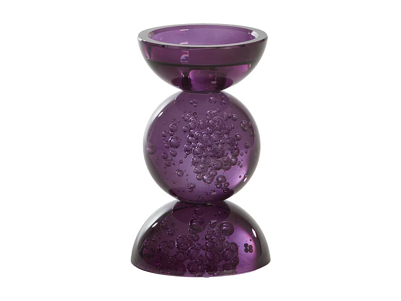 Bougeoir ITINGA - Ø9,5x15,5cm - Violet