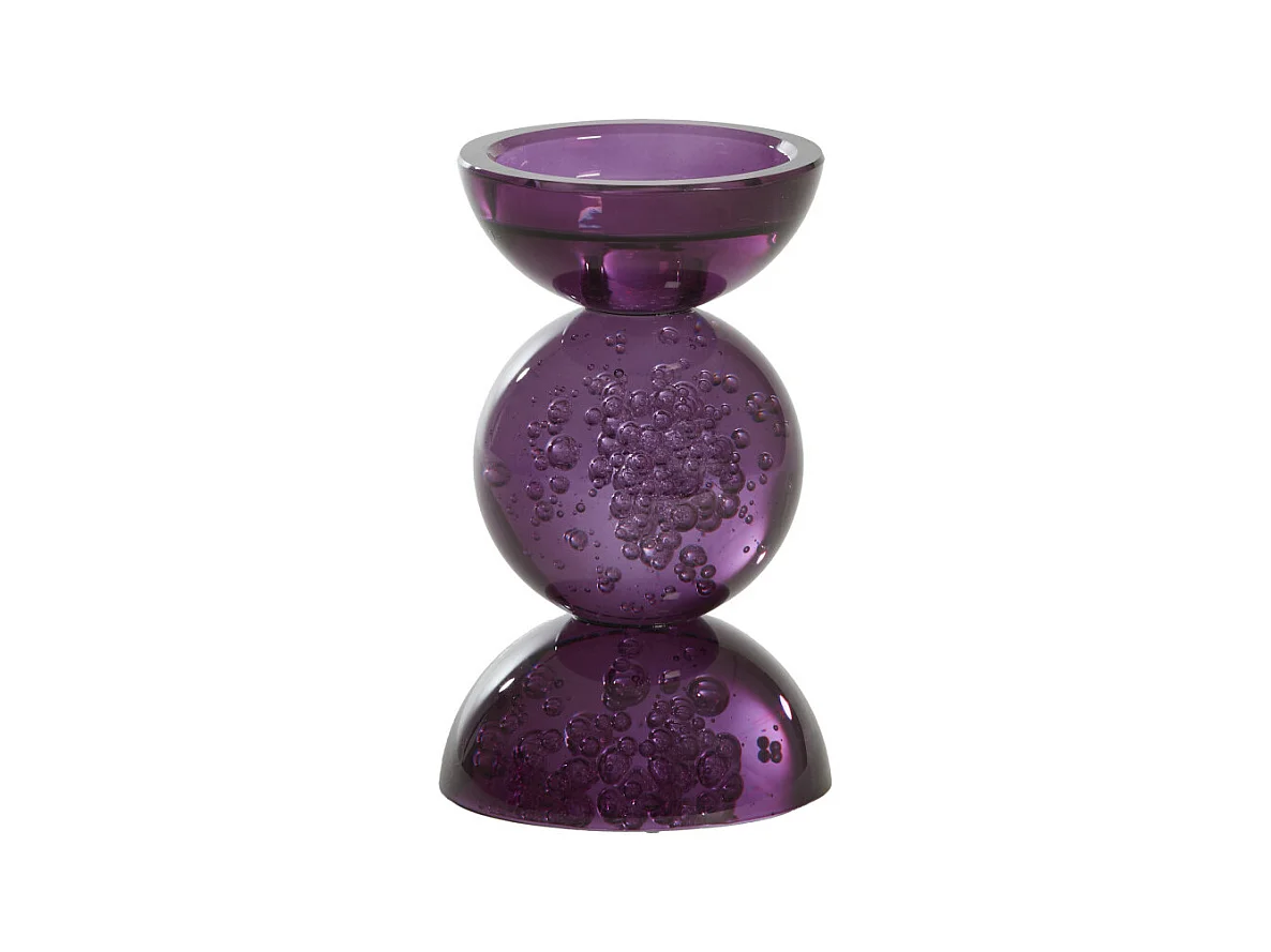 Bougeoir ITINGA - Ø9,5x15,5cm - Violet