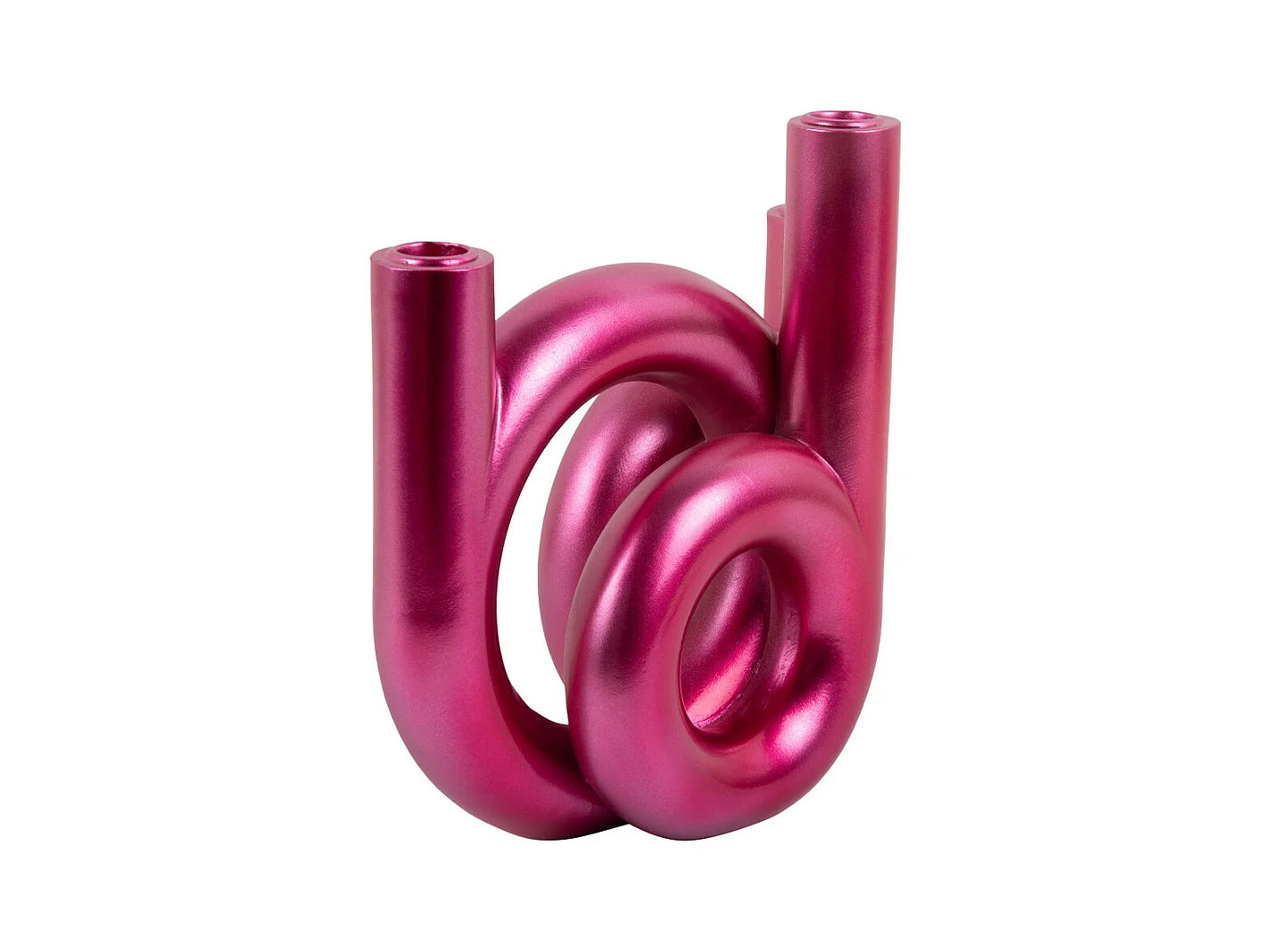 Anneaux pour chandeliers moyens - Rose foncé métallisé