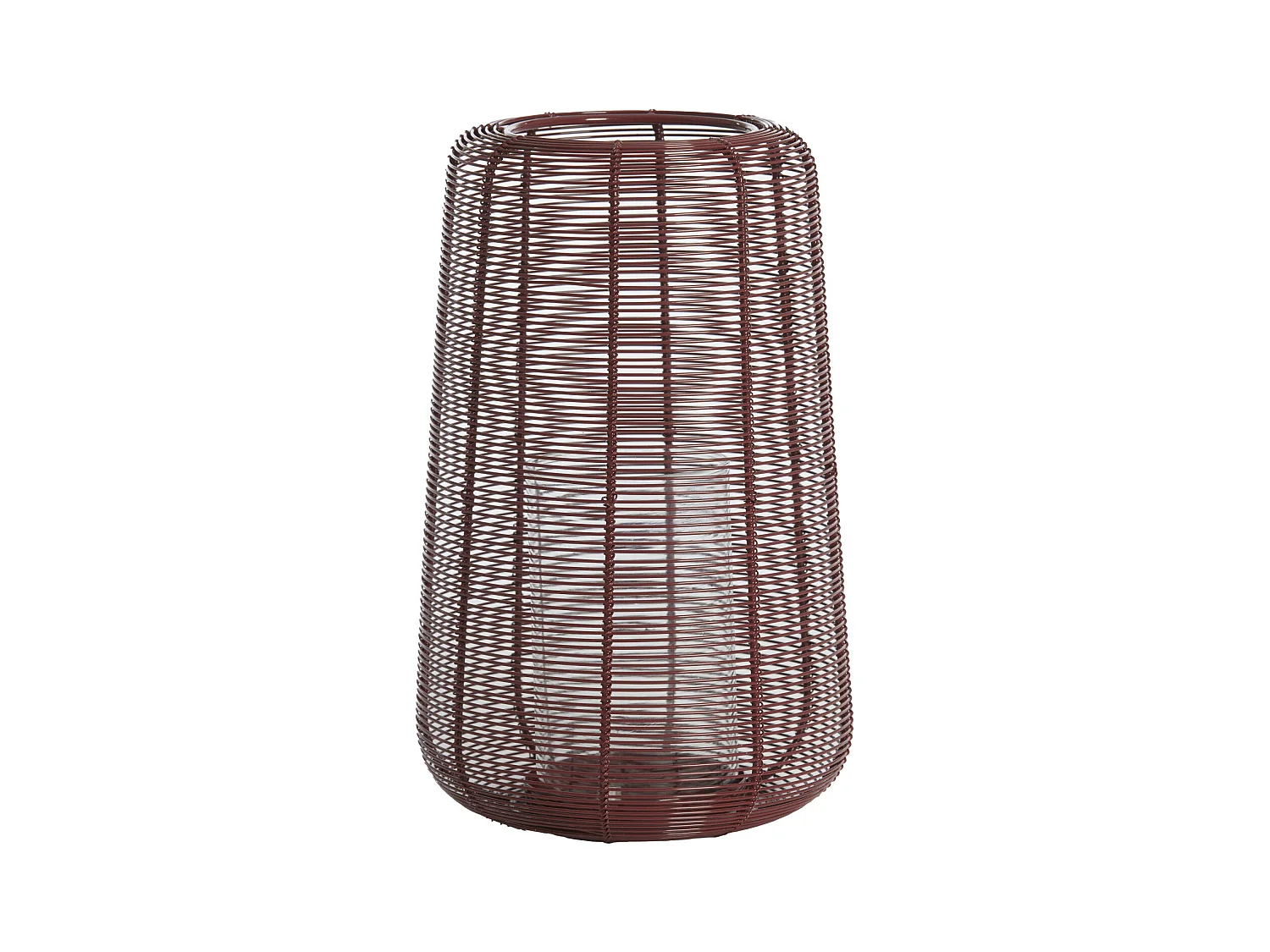 Laterne ADETA - Ø19,5x30cm - Rot