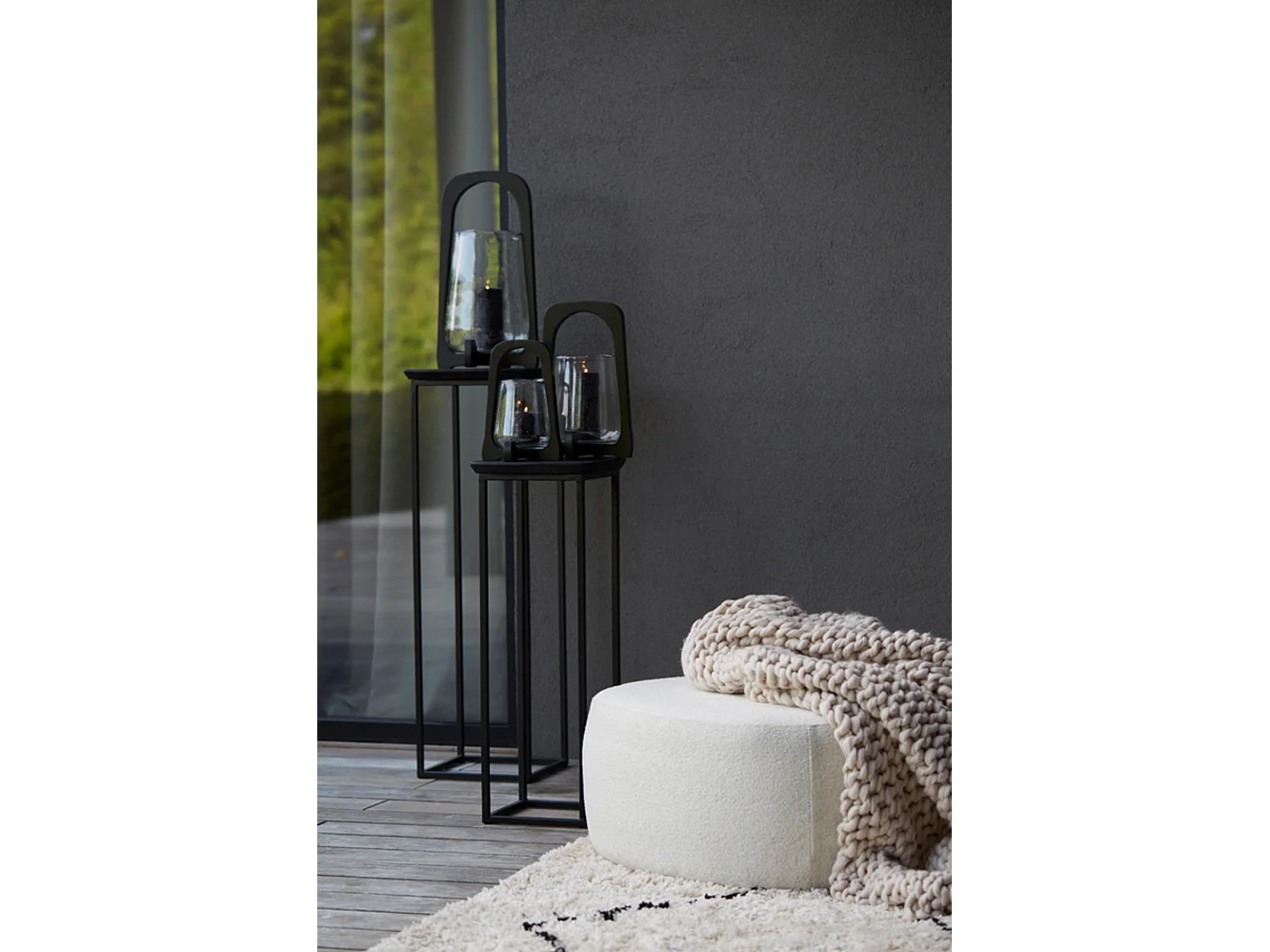 Lampe à vent ANOSY - Ø26x48cm - Noir