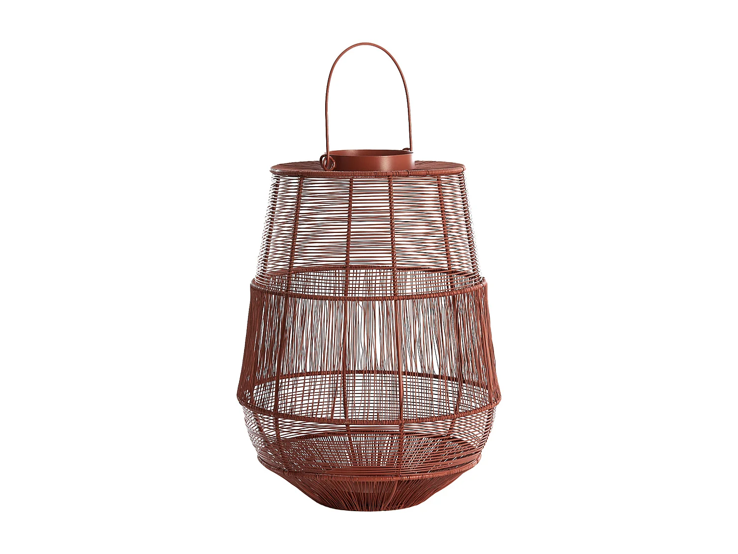 Lanterne SEZELA - Ø28x38cm - Rouge