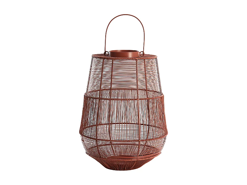 Windlicht SEZELA - Ø28x38cm - Rood