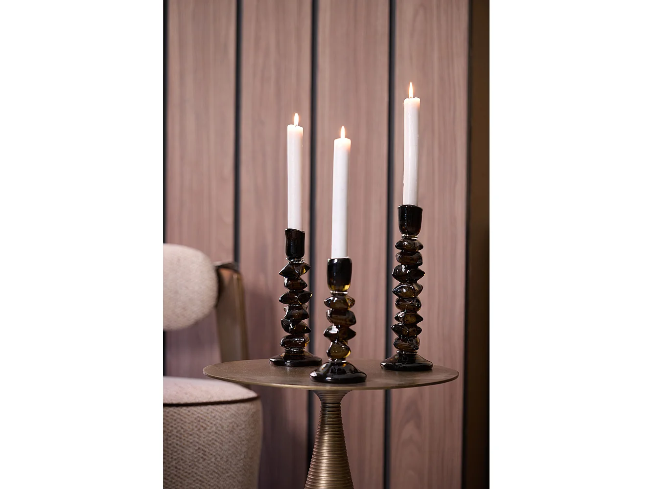 Bougeoir ESTIVA - Ø11x34cm - Vert