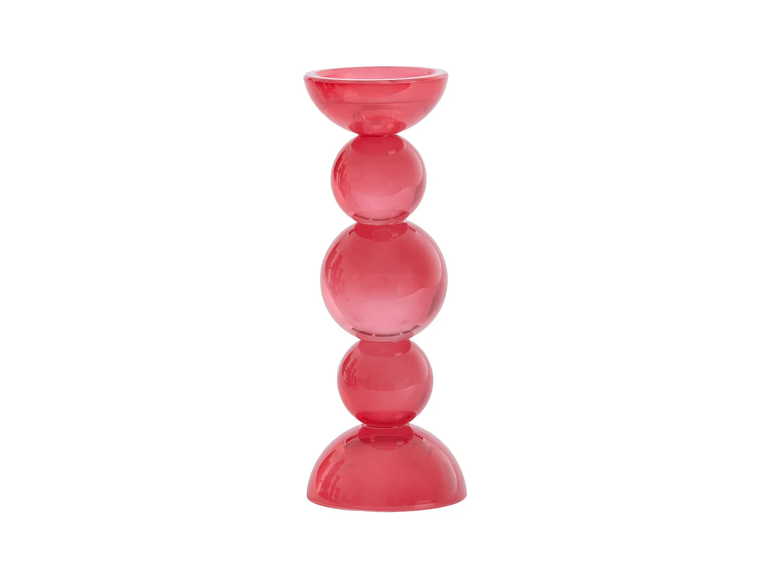 Bougeoir ITINGA - Ø10x26,5cm - Rouge