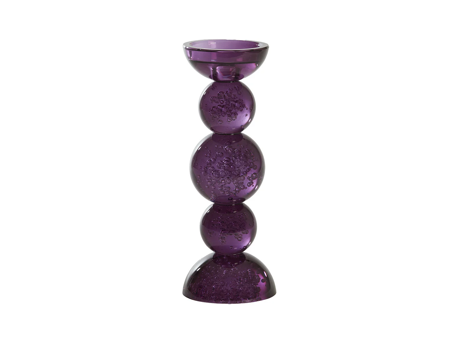 Bougeoir ITINGA - Ø10x26,5cm - Violet