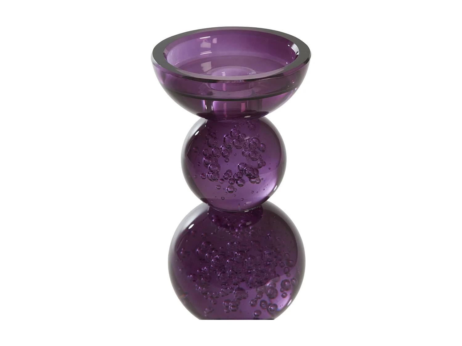 Bougeoir ITINGA - Ø10x26,5cm - Violet