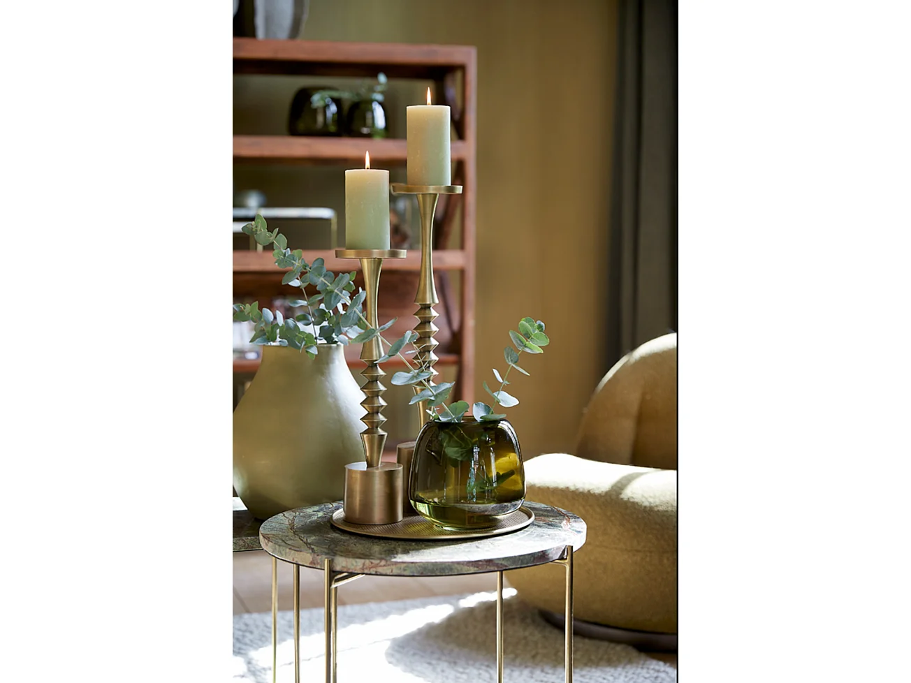 Bougeoir MISTRY - Ø11x40cm - Bronze