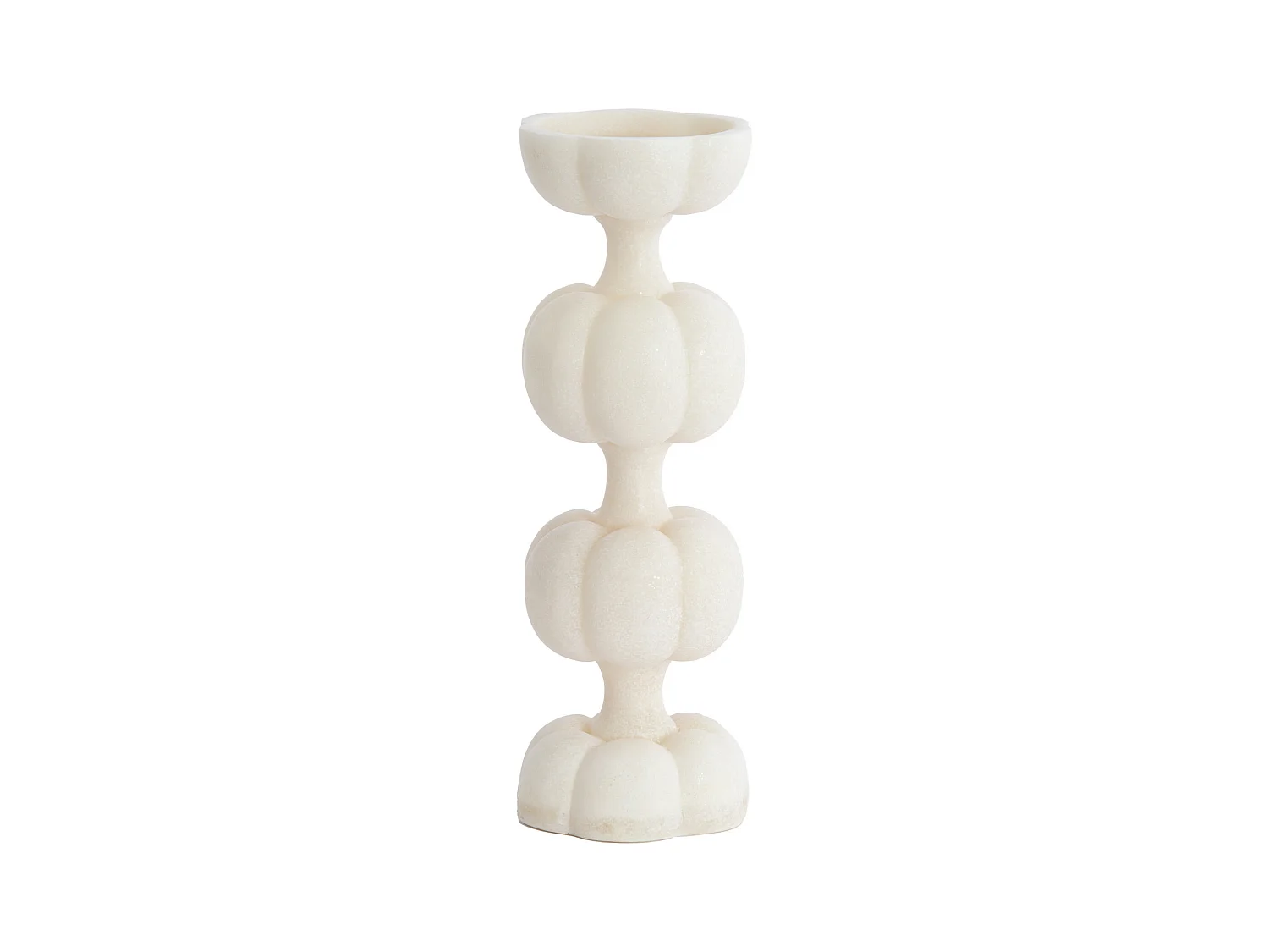 Bougeoir ASTORIA - Ø13x36,5cm - Blanc
