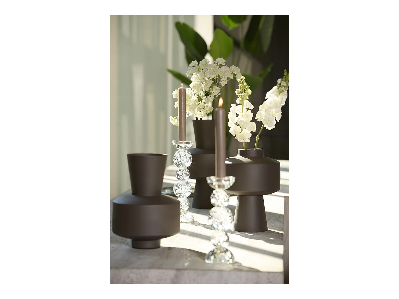 Bougeoir ITINGA - Ø10x26,5cm - Transparent