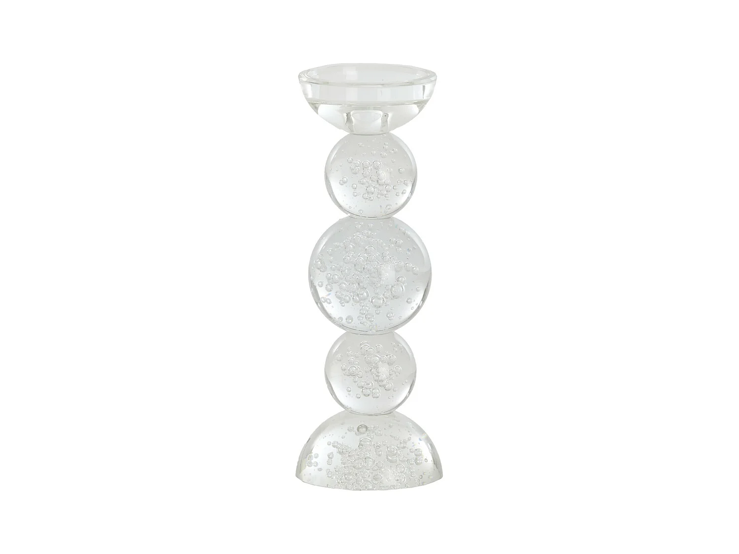 Bougeoir ITINGA - Ø10x26,5cm - Transparent